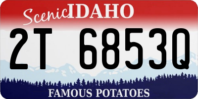 ID license plate 2T6853Q