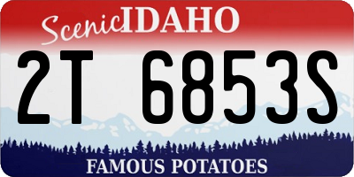 ID license plate 2T6853S