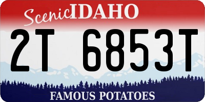 ID license plate 2T6853T
