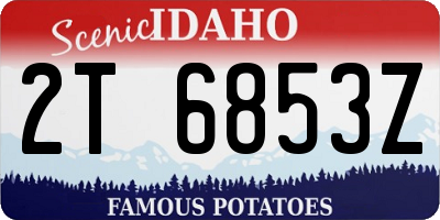 ID license plate 2T6853Z