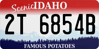 ID license plate 2T6854B