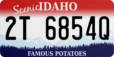 ID license plate 2T6854Q