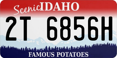 ID license plate 2T6856H