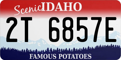 ID license plate 2T6857E