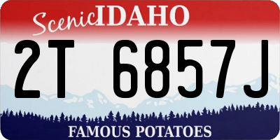 ID license plate 2T6857J