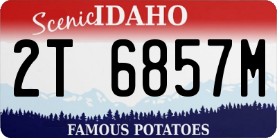 ID license plate 2T6857M