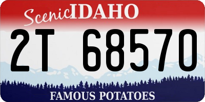 ID license plate 2T6857O