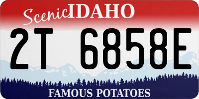 ID license plate 2T6858E