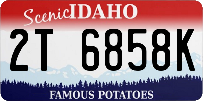 ID license plate 2T6858K