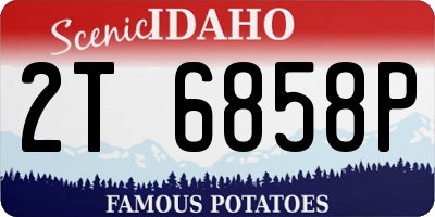 ID license plate 2T6858P
