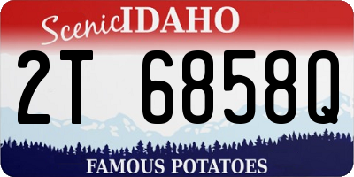 ID license plate 2T6858Q