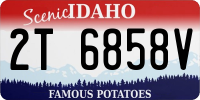 ID license plate 2T6858V