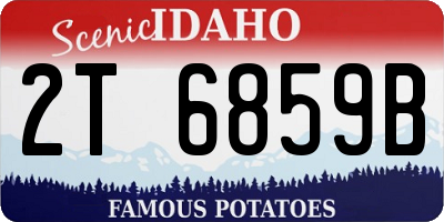 ID license plate 2T6859B