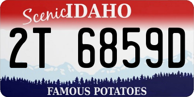 ID license plate 2T6859D