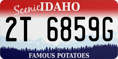 ID license plate 2T6859G