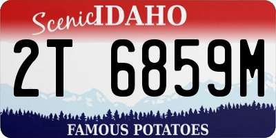 ID license plate 2T6859M