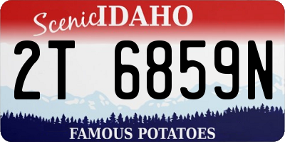 ID license plate 2T6859N