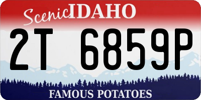 ID license plate 2T6859P