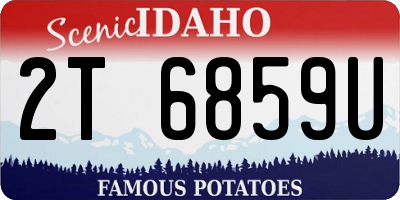 ID license plate 2T6859U
