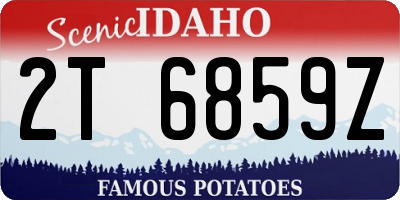 ID license plate 2T6859Z