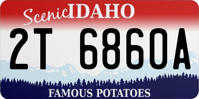 ID license plate 2T6860A