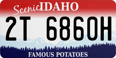 ID license plate 2T6860H