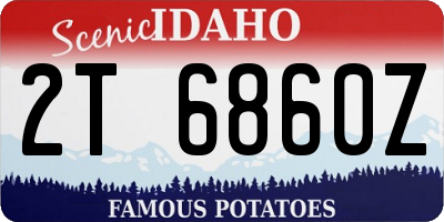ID license plate 2T6860Z