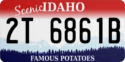 ID license plate 2T6861B