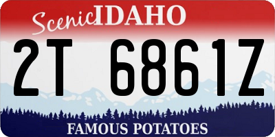 ID license plate 2T6861Z