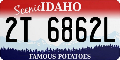 ID license plate 2T6862L