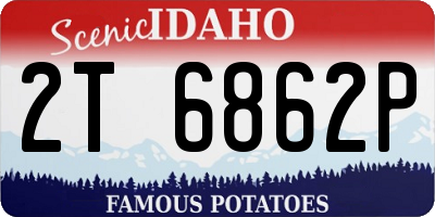 ID license plate 2T6862P