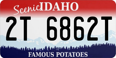 ID license plate 2T6862T
