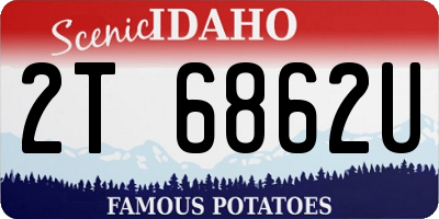 ID license plate 2T6862U