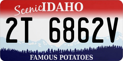 ID license plate 2T6862V