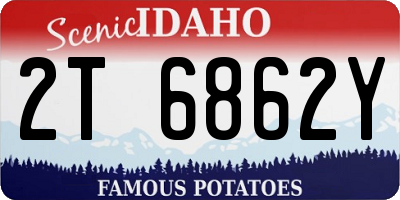 ID license plate 2T6862Y