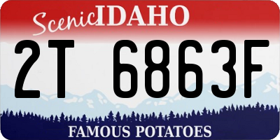 ID license plate 2T6863F