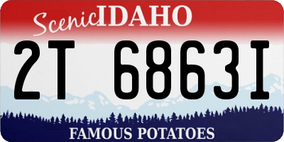 ID license plate 2T6863I