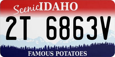 ID license plate 2T6863V