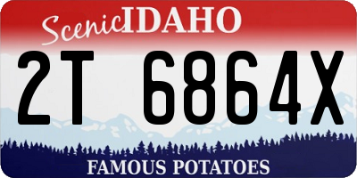 ID license plate 2T6864X