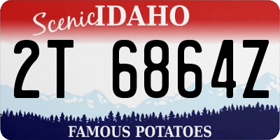 ID license plate 2T6864Z