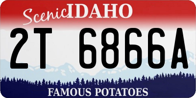 ID license plate 2T6866A