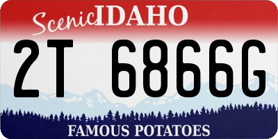 ID license plate 2T6866G