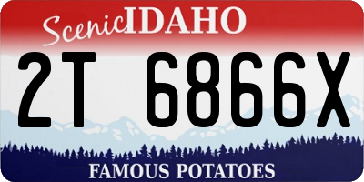 ID license plate 2T6866X