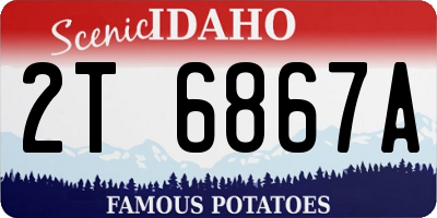 ID license plate 2T6867A