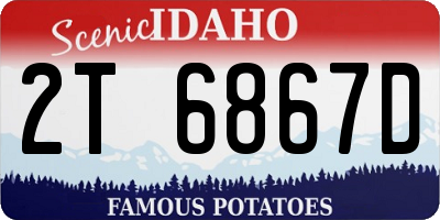 ID license plate 2T6867D