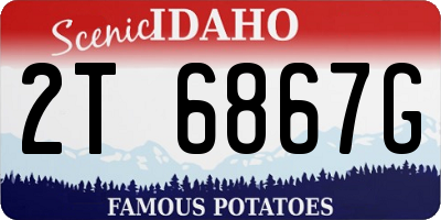 ID license plate 2T6867G