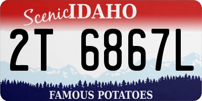 ID license plate 2T6867L