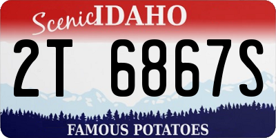 ID license plate 2T6867S