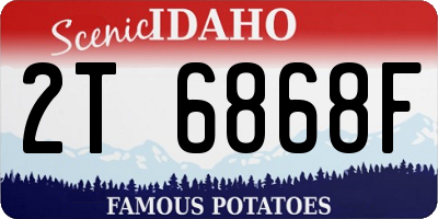 ID license plate 2T6868F