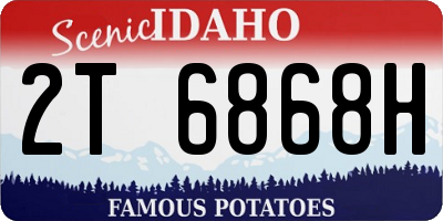 ID license plate 2T6868H